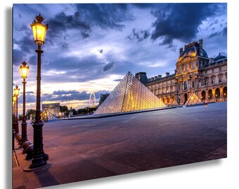 Louvre Pyramid Sunset Photograph: Paris Fine Art Print