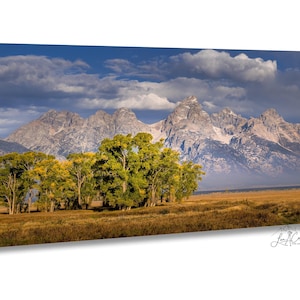 Grand Teton Mountains, Jackson Hole, Wyoming : Druck / Leinwand / Acryl / Metall / Wanddekoration / Landschaftsfotografie