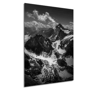 Swiss Alps Photo, Switzerland: Fine Art Print, Canvas, Acrylic, Metal, Black and White Scenic Wall Decor