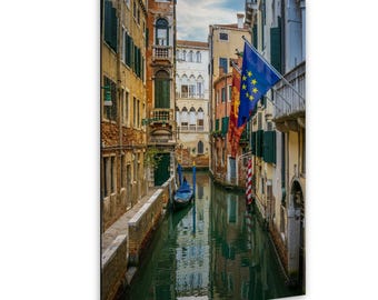 Venedig Italien Kanal Druck – Klassische Venezianische Wasserstraße, Fine Art Reisefotografie
