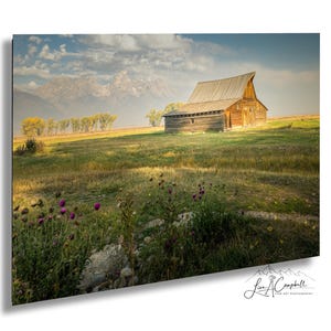 Moulton Barn and Grand Tetons, Jackson Hole, Wyoming : Print / Canvas / Acrylic / Metal / Wall Decor / Landscape Photograph