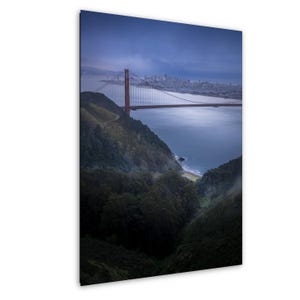 Golden Gate Bridge Photo from Marin Headlands, Scenic San Francisco Fine Art on Canvas, Metal, Acrylic, Paper, California Coastal Landscape