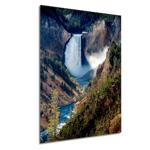 Yellowstone National Park Waterfall Photo, Wyoming: Fine Art Print, Canvas, Acrylic, Metal, Scenic Wall Art