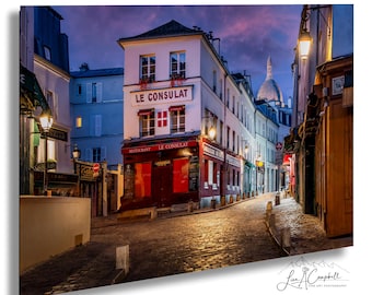 Montmartre Paris Photography: Le Consulat Cafe & Sacre-Coeur Basilica