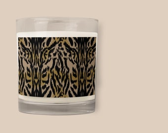 Small Animal Print Soy Wax Candle Novelty Gift Home Office Decor