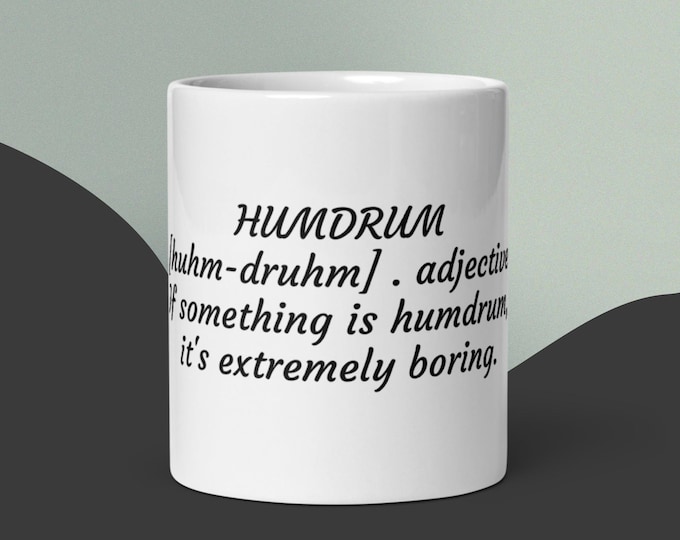 HUMDRUM Difficult Word Coffee Cup Novelty Gift Mug
