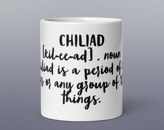 CHILIAD Difficult Word Coffee Cup Fun Mug Novelty Gift