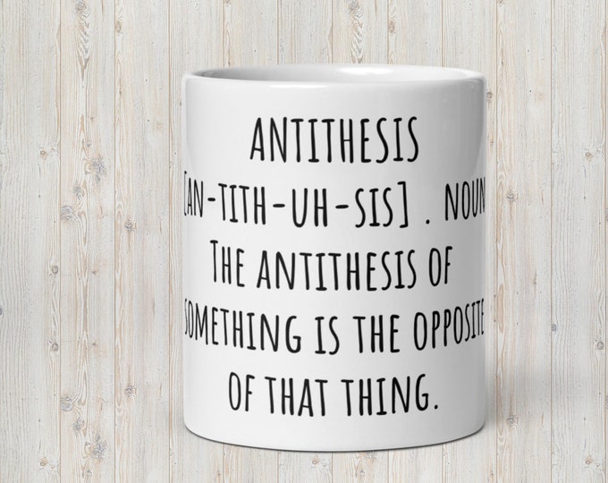 ANTITHESIS Difficult Word Coffee Cup Novelty Gift Mug