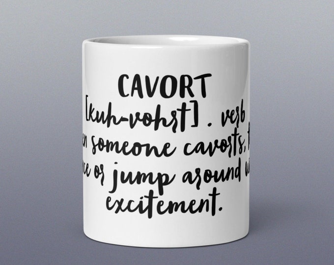 CAVORT Difficult Word Coffee Cup Novelty Gift Mug