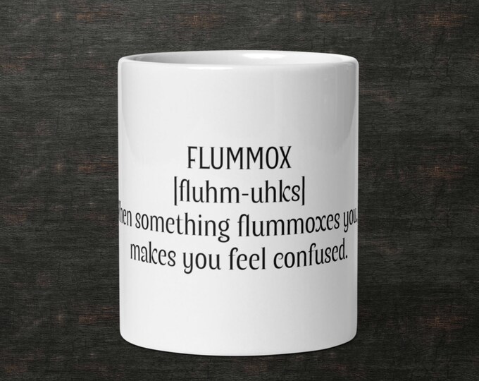 FLUMMOX Difficult Word Coffee Cup Novelty Gift Mug