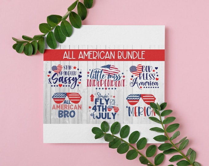 All American Patriotic SVG Bundle DXF PNG