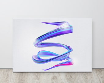 Blue Purple Abstract Canvas Unique Wall Hanging