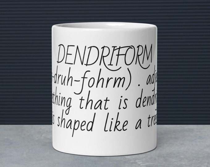 DENDRIFORM Difficult Word Coffee Cup Novelty Gift Mug