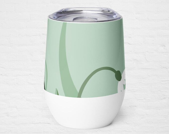 Green Flower Design Fun Novelty Tumbler Made To Order Gift