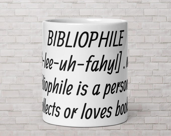 BIBLIOPHILE Difficult Word Coffee Cup Fun Mug Novelty Gift