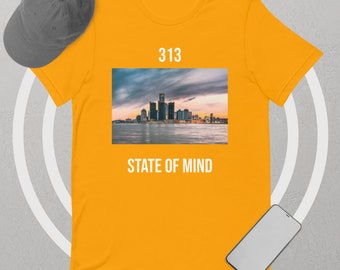 Detroit State Of Mind T-Shirt Fun Novelty Shirt Gift