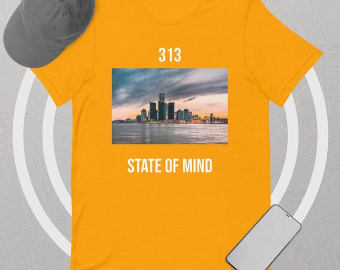 Detroit State Of Mind T-Shirt Fun Novelty Shirt Gift