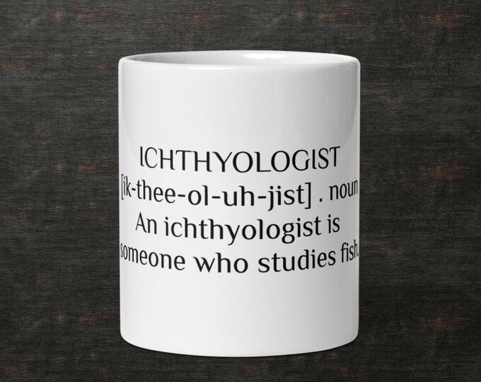 Ichthyologist Difficult Word Coffee Cup Novelty Mug Gift