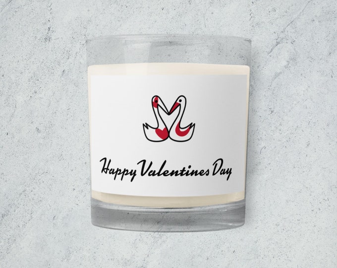 Happy Valentine's Day Unscented Soy Wax Candle Novelty Gift For Home Office Decor