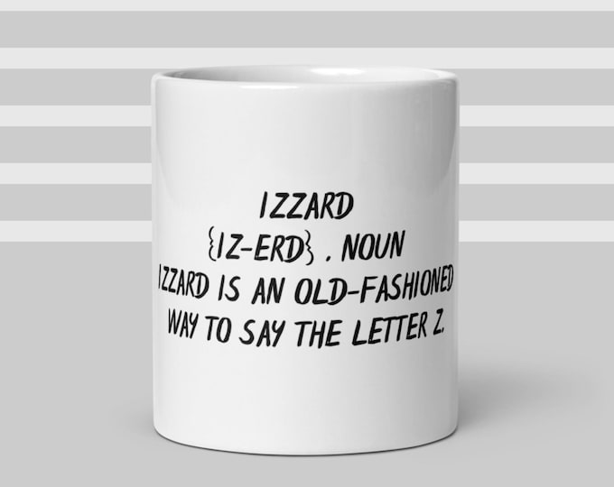 IZZARD Difficult Word White Coffee Cup Novelty Mug Gift For Her Gift For Him