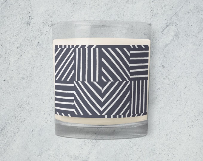 Geometric Design Unscented Soy Wax Candle Novelty Gift Living Room Office Decor Gift For Home