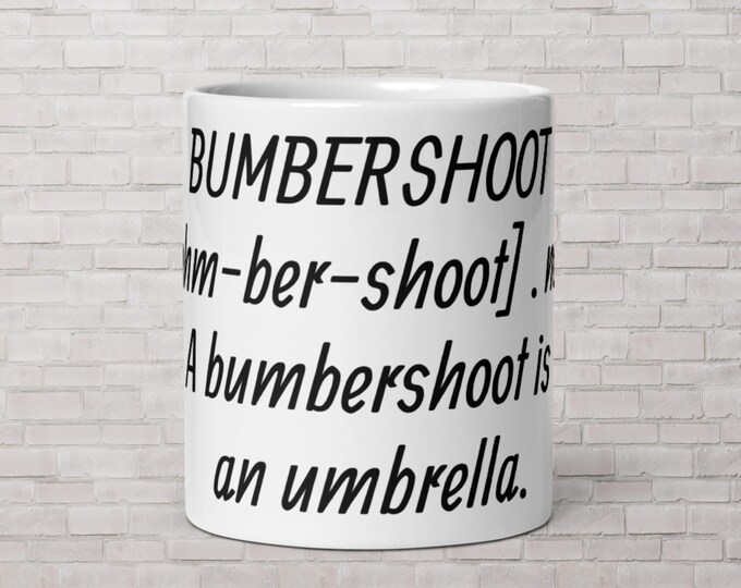 BUMBERSHOOT Difficult Word Coffee Cup Fun Mug Novelty Gift