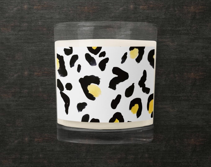 Animal Print Unscented Soy Wax Candle Novelty Gift Home Office Decor