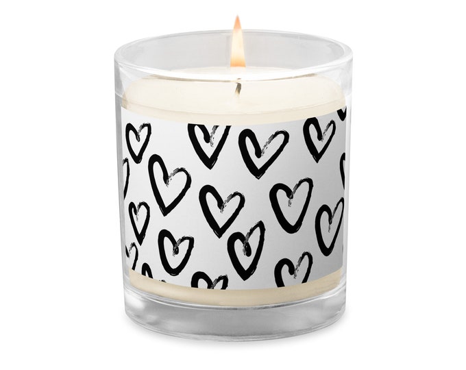 Black Heart Fun Love Valentine Novelty Gift Candle