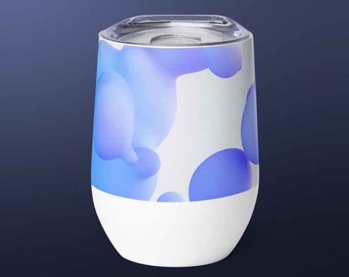 Blue White Cloud Design Fun Novelty Tumbler Made To Order Gift Home Office Goods