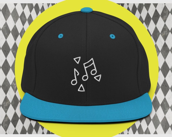 Musical Notes Snapback Hat Fun Novelty Gift Festival Hat