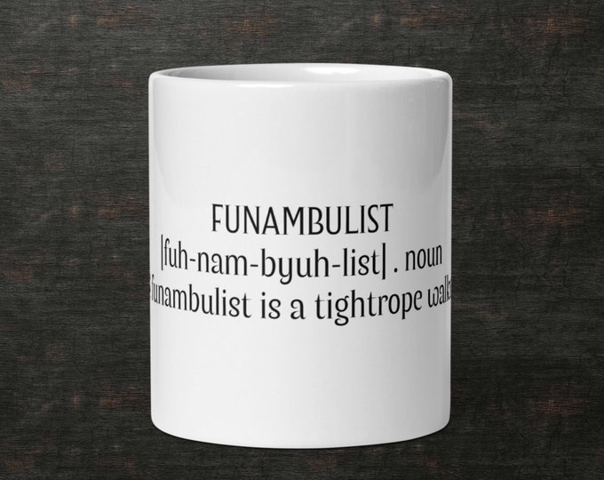 FUNAMBULIST Difficult Words Coffee Cup Fun Novelty Mug Gift