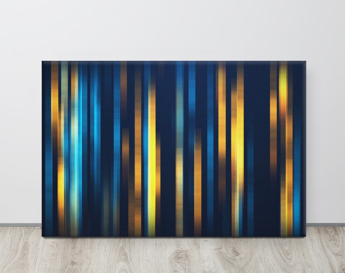 Blue Yellow Black Glam Wall Art Designer Wall Hanging