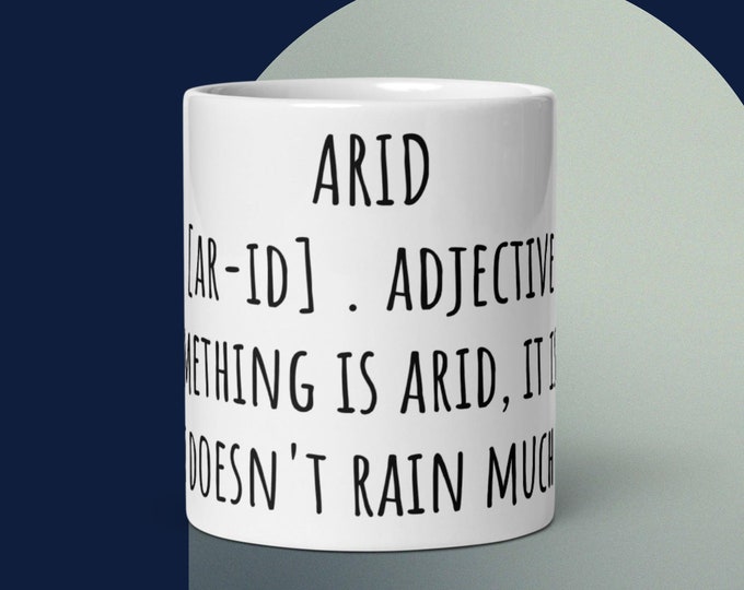 ARID Difficult Word Coffee Cup Fun Mug Novelty Gift