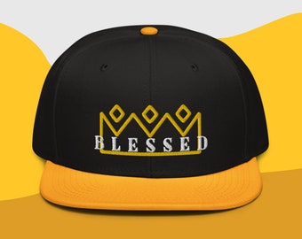 Blessed Crown Snapback Hat Novelty Gift Headwear