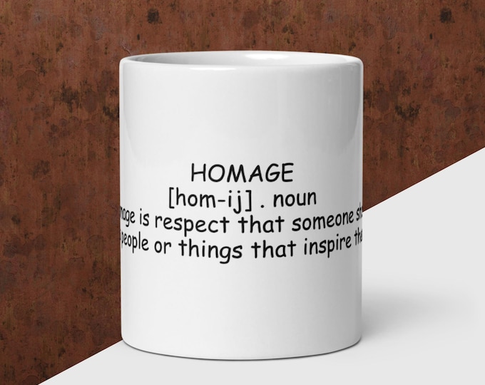 HOMAGE Difficult Word Coffee Cup Novelty Gift Mug