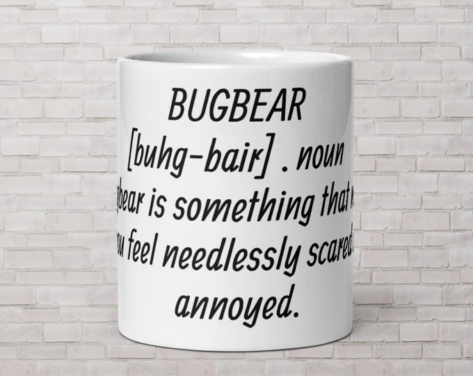 BUGBEAR Difficult Words Coffee Cup Fun Novelty Mug Gift