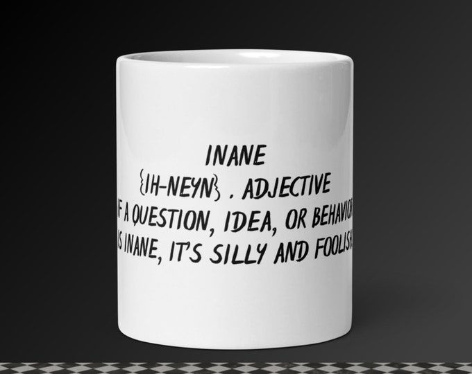 INNANE Difficult Word White Coffee Cup Novelty Mug Gift For Her Gift For Him