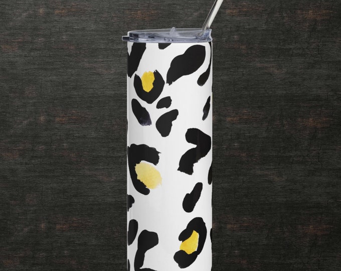 Cow Design Novelty Moo Tumbler With Lid & Straw Made To Order Gift