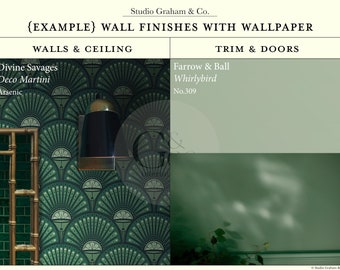 Interior Design Paint Custom Color Consultation + Plan | Wall Finish Recommendations | Wallpaper | Paneling + Moulding | Limewash | Texture