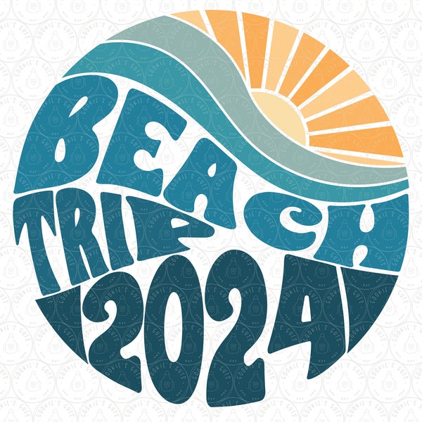 Beach Trip 2024 SVG | Beach Vibes PNG DXF | Vacation Mode Ocean Vacation Shirt Sublimation / Cut Files Cricut® Silhouette ai pdf eps jpg