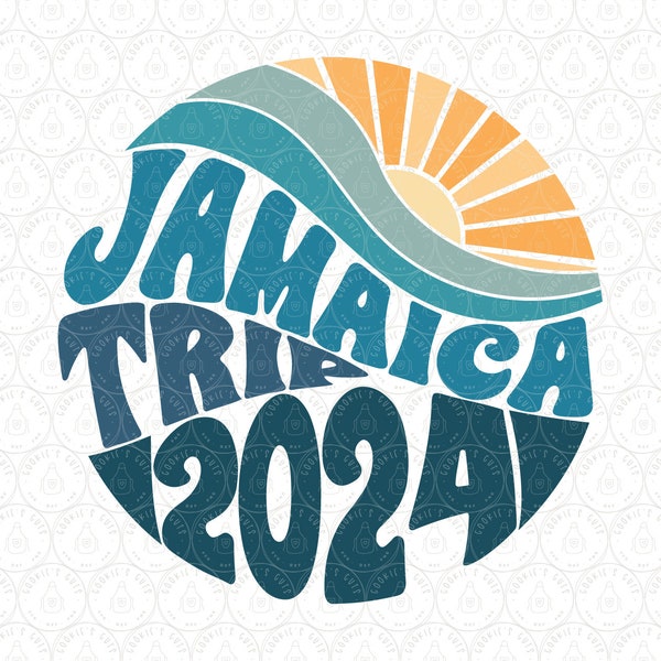 Jamaica Trip 2024 SVG | Beach Vibes PNG DXF | Vacation Mode Ocean Jamaica Shirt Sublimation / Cut Files Cricut® Silhouette ai pdf eps jpg