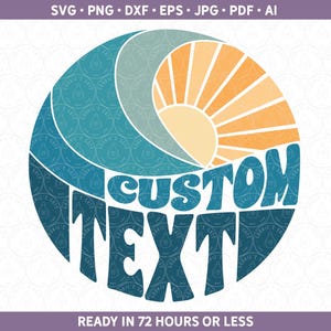Custom Text Beach svg png dxf ai pdf eps jpg Custom Family Vacation Reunion Beach Trip Shirt Design Sent In 72 Hrs or Less HTV / Sublimation
