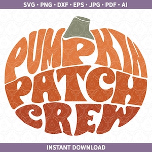 Calabaza con parche SVG / Camiseta de calabaza con sublimación / Lindo archivo de corte de silueta para niños de Halloween / Cricut® Calabaza con parche PNG DXF eps jpg ai pdf