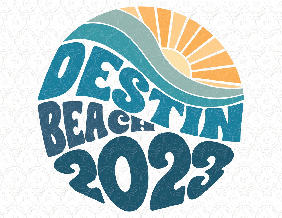 Destin Beach 2023 SVG Retro Beach Vibes PNG DXF Destin Etsy