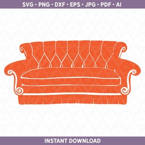Freunde SVG | Freunde Couch PNG DXF | Friends Couch htv Vinyl Vektor Design Download! Schnittdatei für Cricut® und Silhouette Benutzer ai, pdf, eps