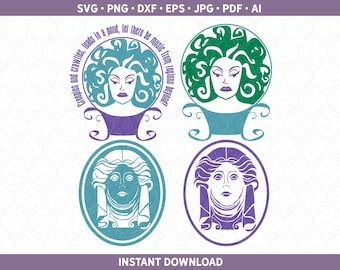 Madam Leota SVG DXF PNG Detailed Clean Cutting Haunted Mansion Cut Files for Silhouette & Cricut® ai eps pdf jpg Sublimation File htv Vinyl