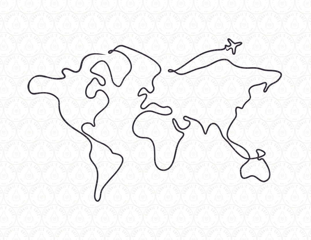 Travel SVG PNG DXF Adventure World Map Traveler Shirt Design