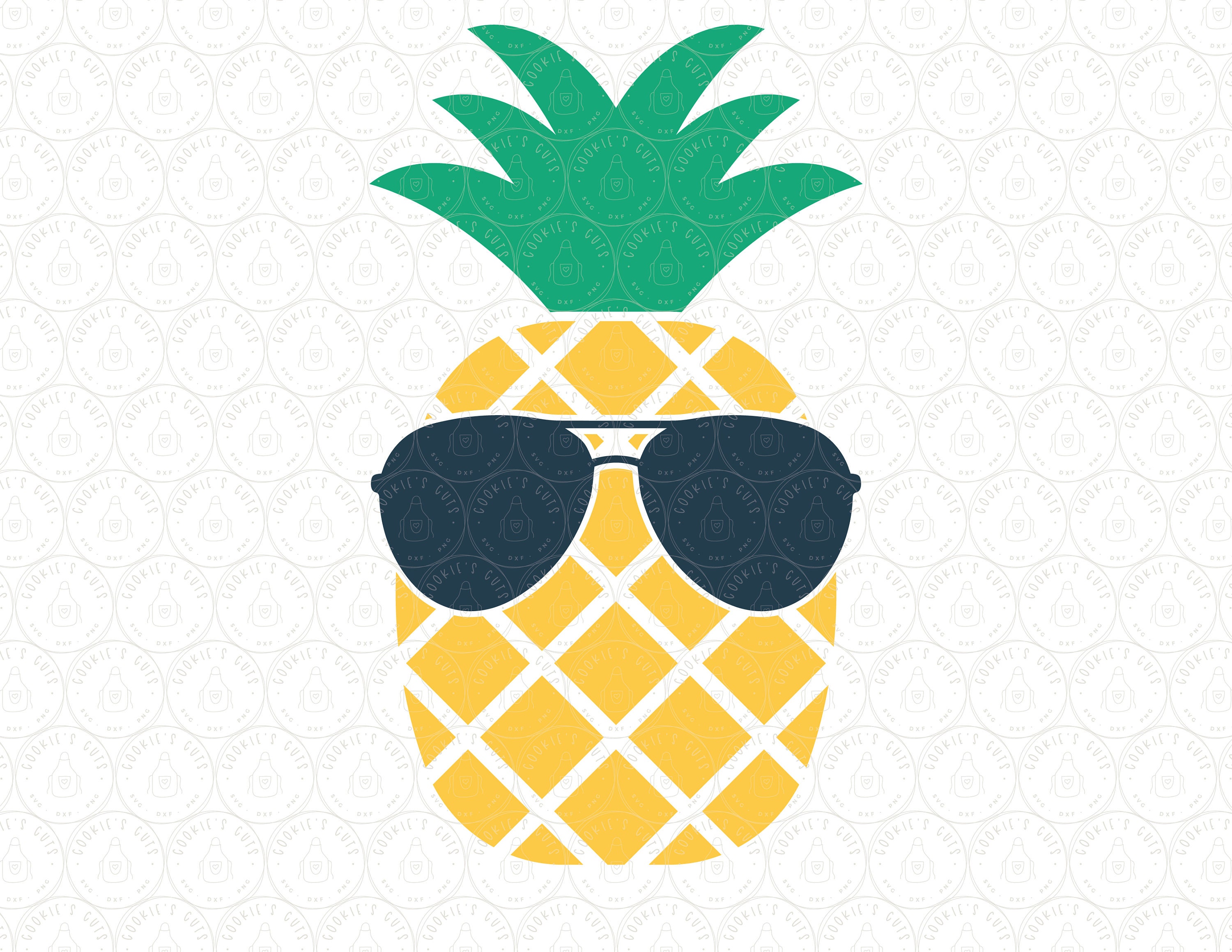 Pineapple SVG DXF PNG Pineapple With Sunglasses Svg Hawaii - Etsy
