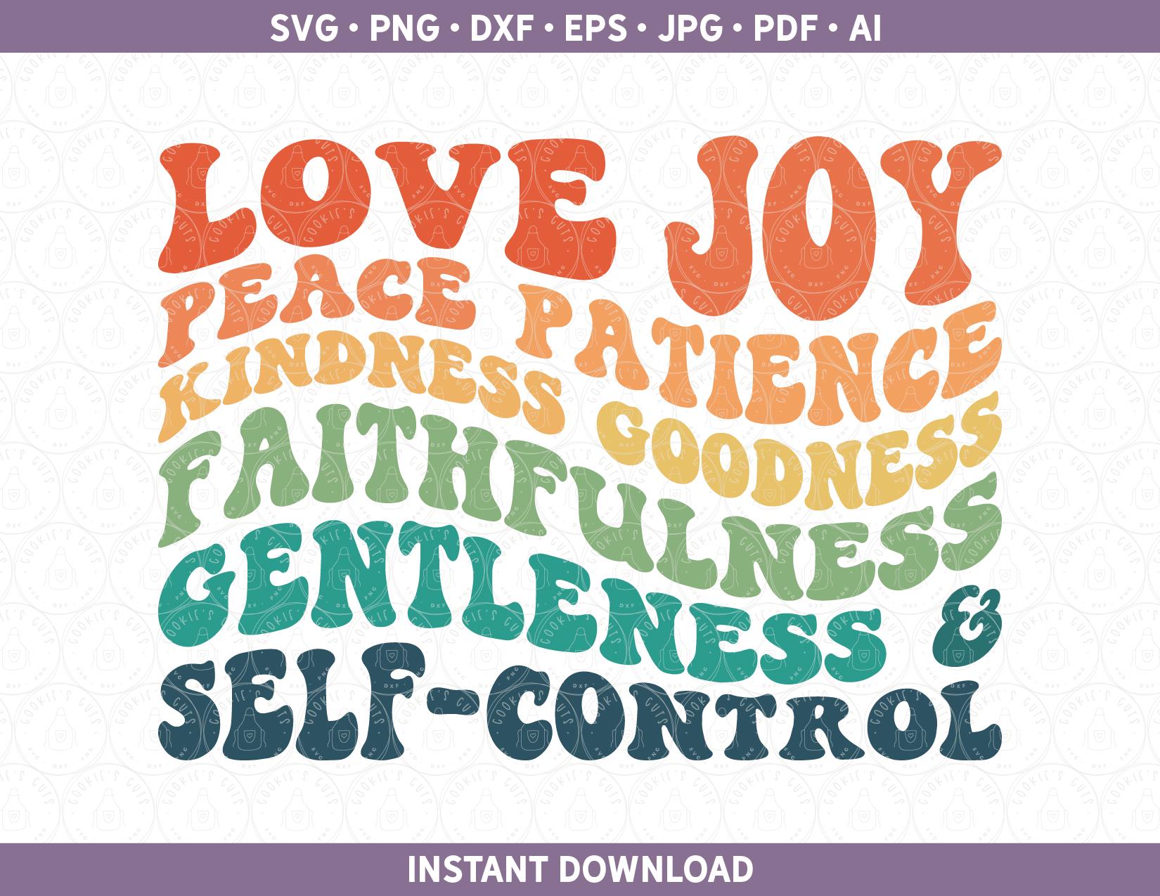 Fruits of the Spirit SVG | Love Joy Peace Patience Kids Shirt Bible ...