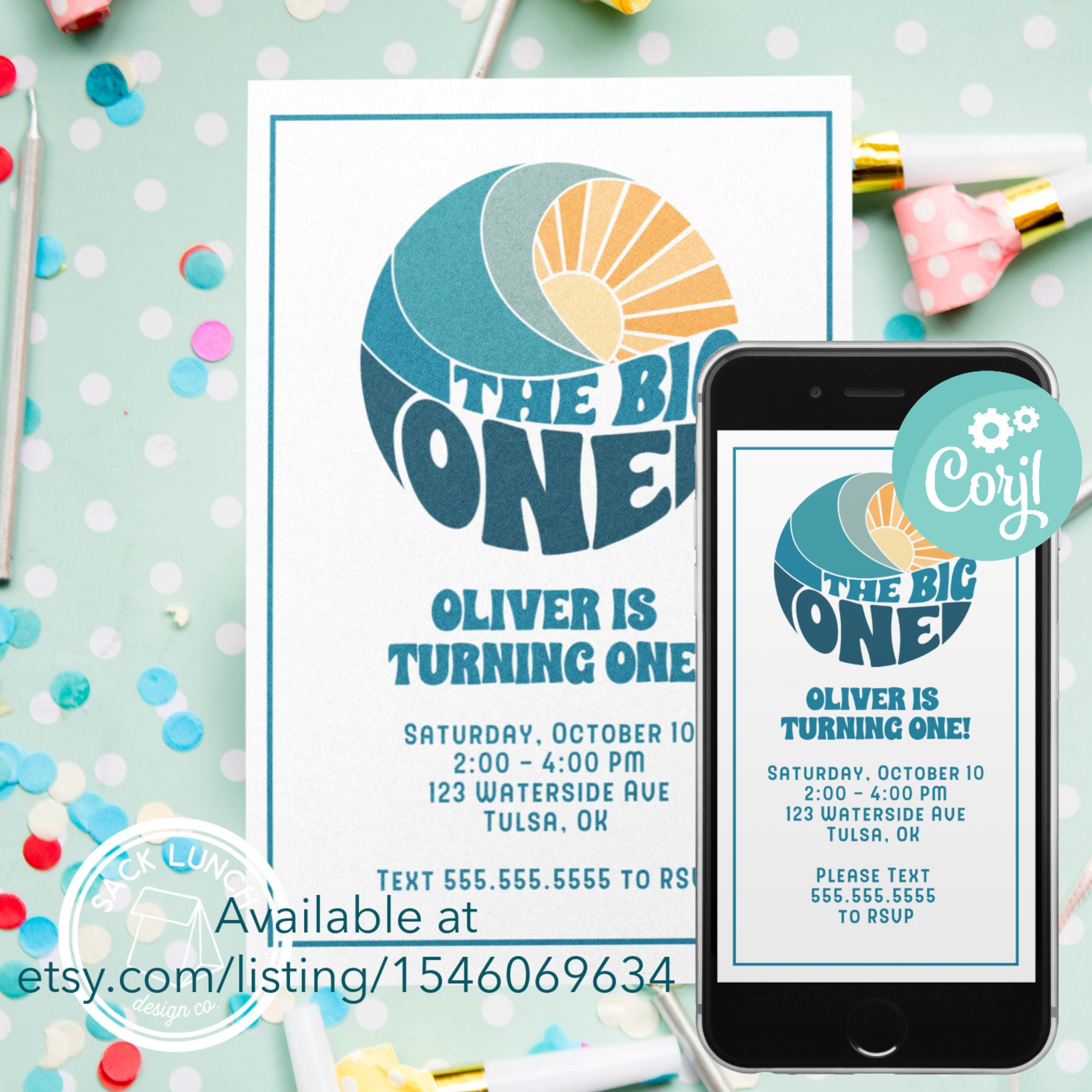 The Big One Surfing SVG Baby Birthday Svg First Birthday 